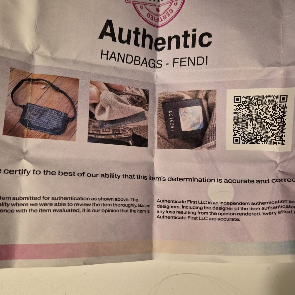 Vintage FENDI Monogram canvas Baguette with COA - Picture 14 of 14